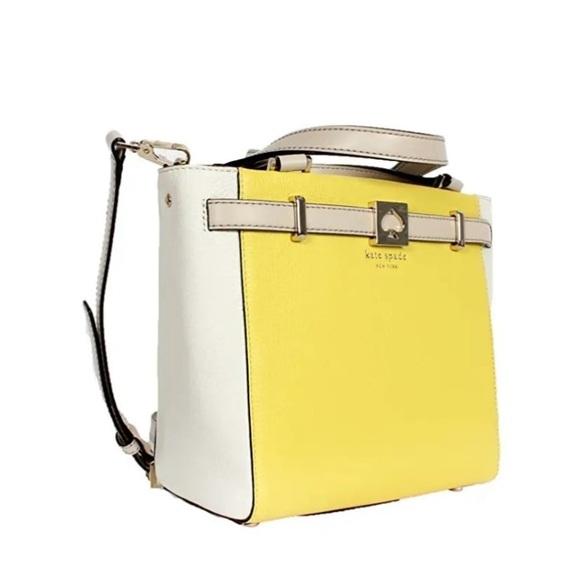 Kate Spade Houston Street Leo Satchel Crossbody Yellow Two Toned Limonce… - Picture 2 of 12
